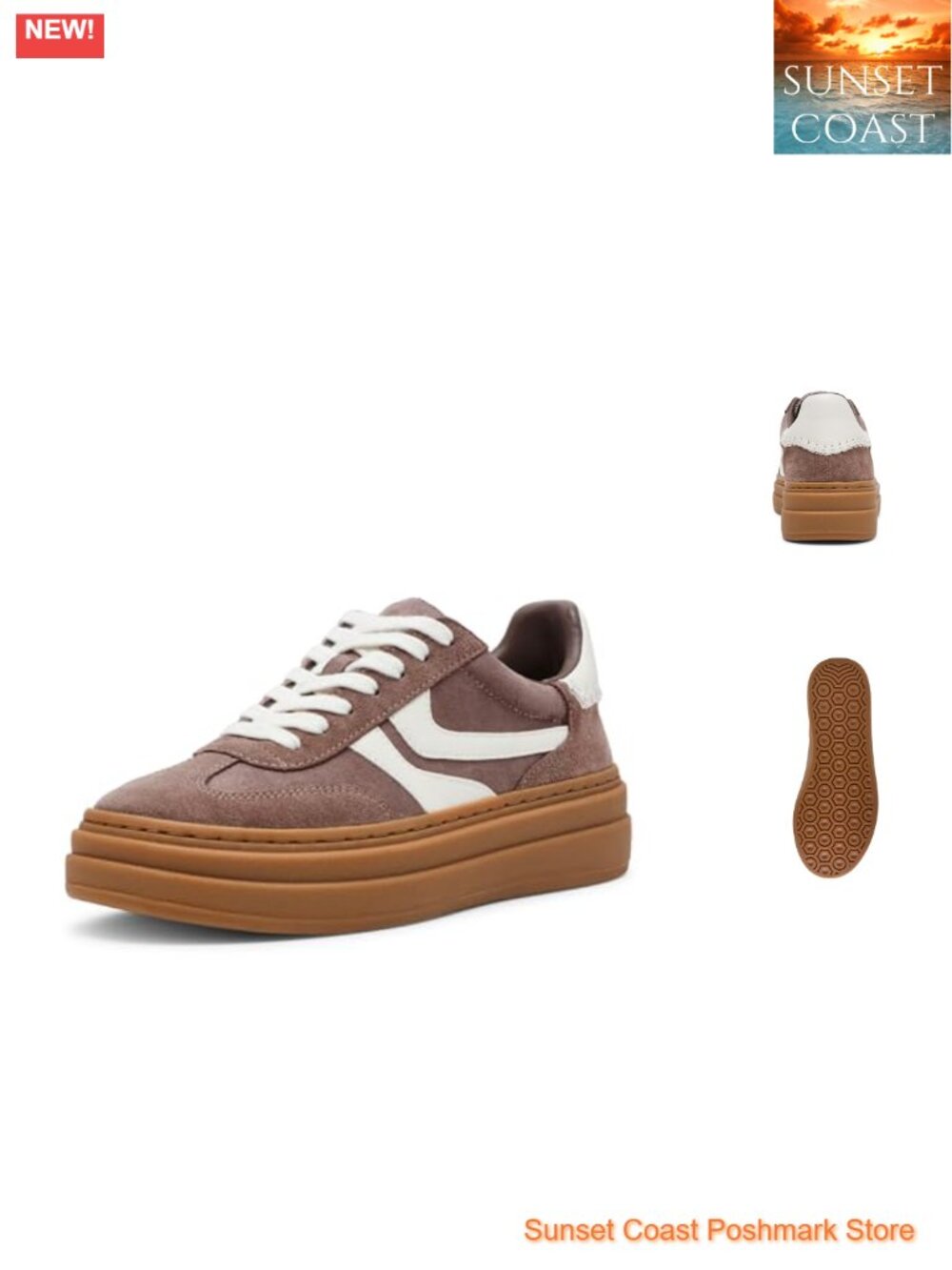 Steve Madden Dodge Suede & Nylon Platform Sneakers Lace-Up Cushioned